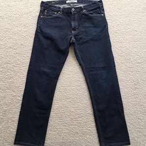 Mens FDMTL Japan Jeans Skinny Fit Straight  Blue EUC 36x34 Fundamental Agreement